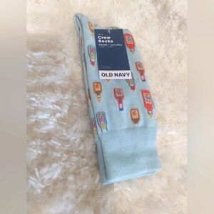 NWT old navy men's one size hot sauce crew socks